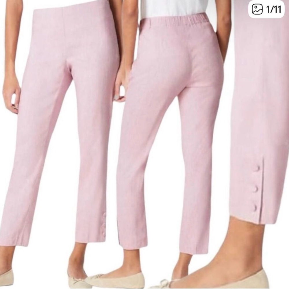 J. Jill Lavender Linen Stretch Pants